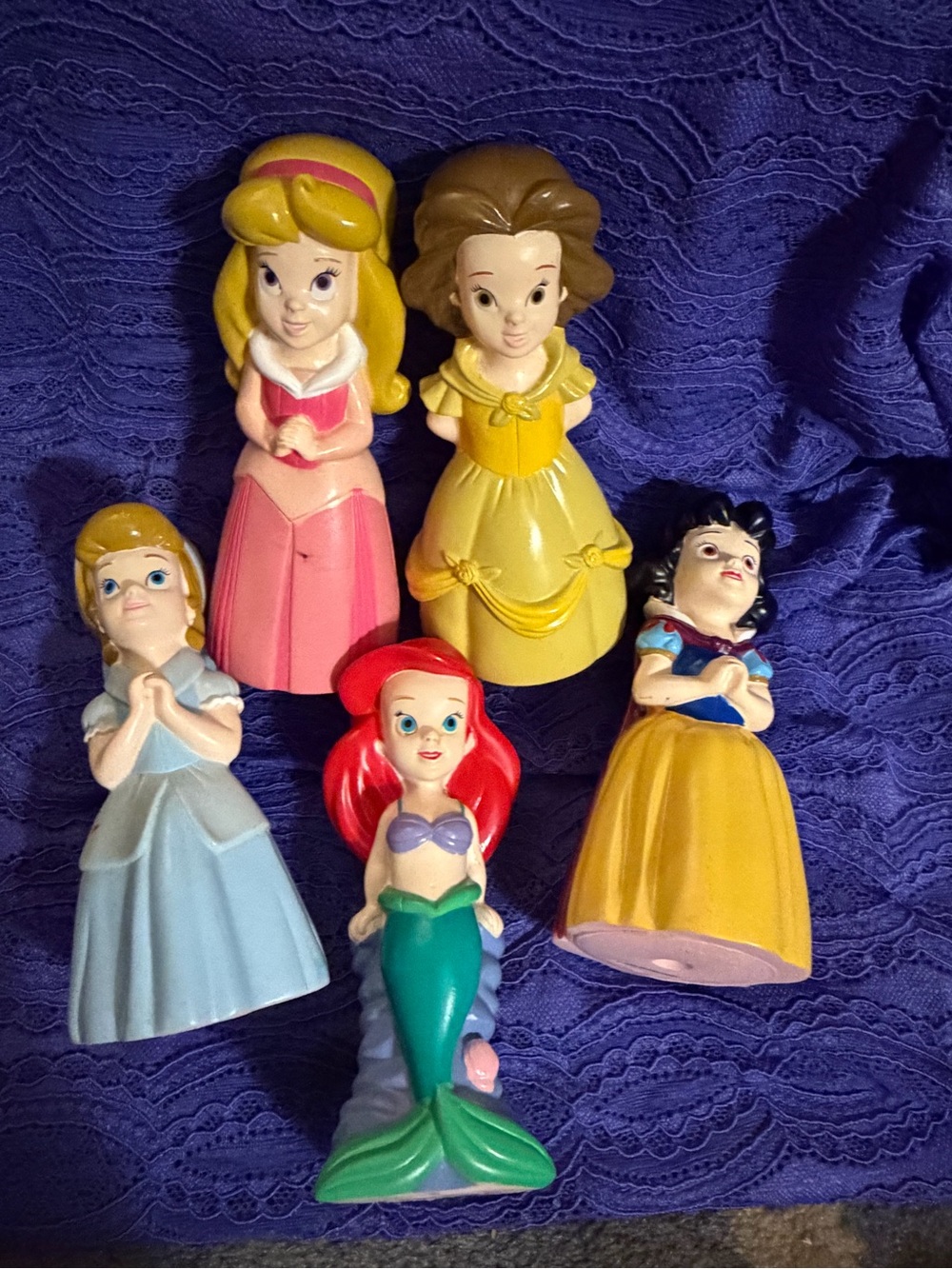 Disney Princess lot of 5 Bath toys